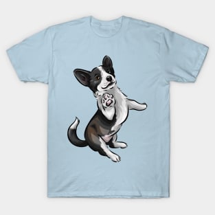 Cardigan Welsh Corgi | Brindle and White T-Shirt